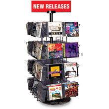 Supermarkt Counter Top 4-Tier Metall Display Regal, 32 Draht Taschen Audio Shop Cd Display Regal